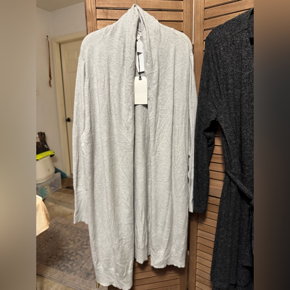 Leith at Nordstroms- Elegant and Soft Light Gray Women's Cardigan NWT